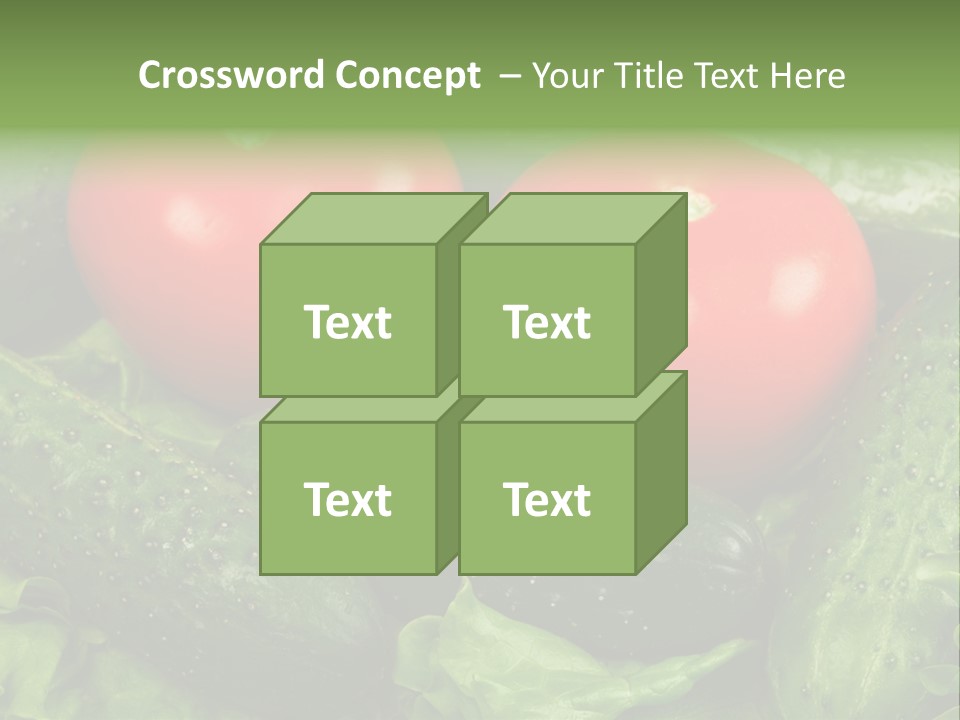 Cucumbers And Tomatoes PowerPoint Template