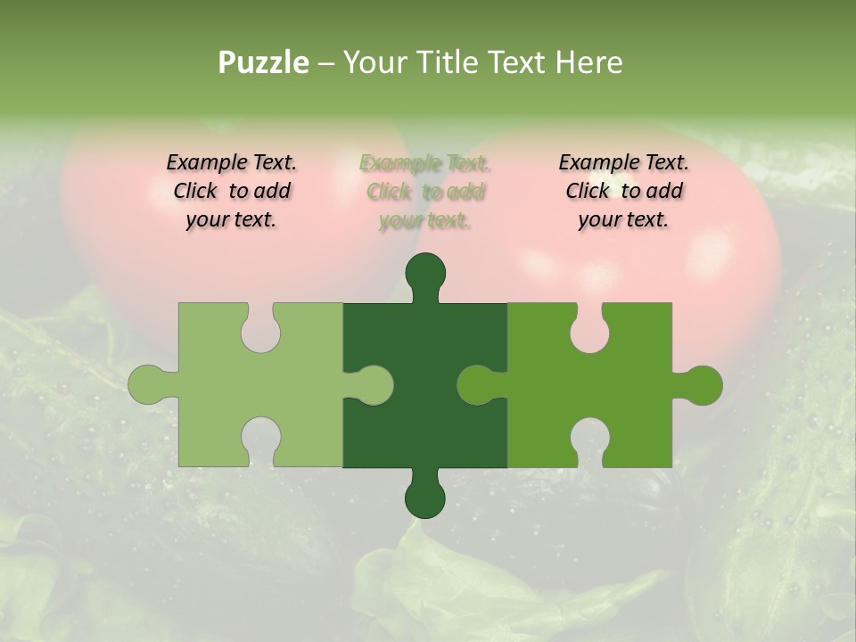 Cucumbers And Tomatoes PowerPoint Template