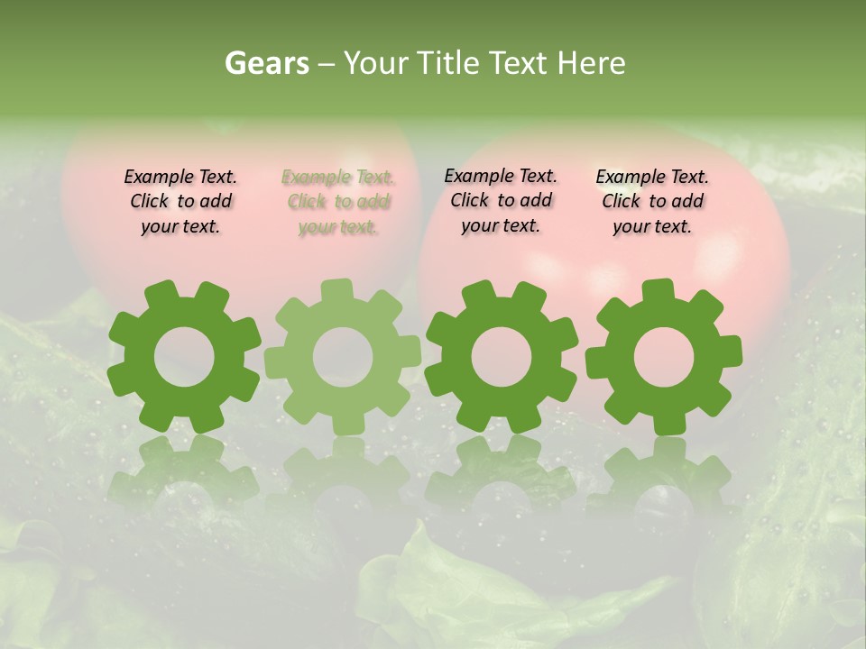 Cucumbers And Tomatoes PowerPoint Template