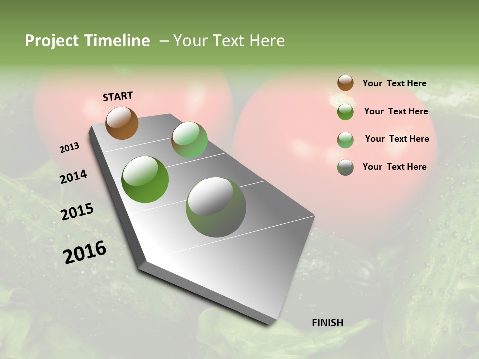 Cucumbers And Tomatoes PowerPoint Template
