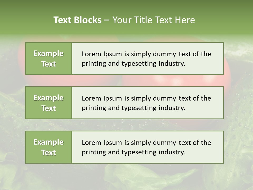 Cucumbers And Tomatoes PowerPoint Template