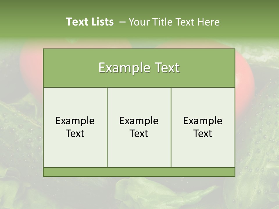 Cucumbers And Tomatoes PowerPoint Template