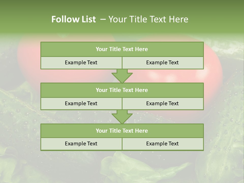 Cucumbers And Tomatoes PowerPoint Template