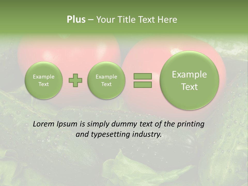Cucumbers And Tomatoes PowerPoint Template