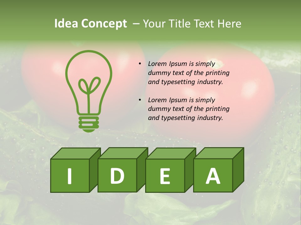 Cucumbers And Tomatoes PowerPoint Template
