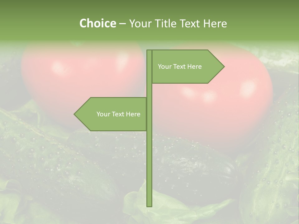 Cucumbers And Tomatoes PowerPoint Template