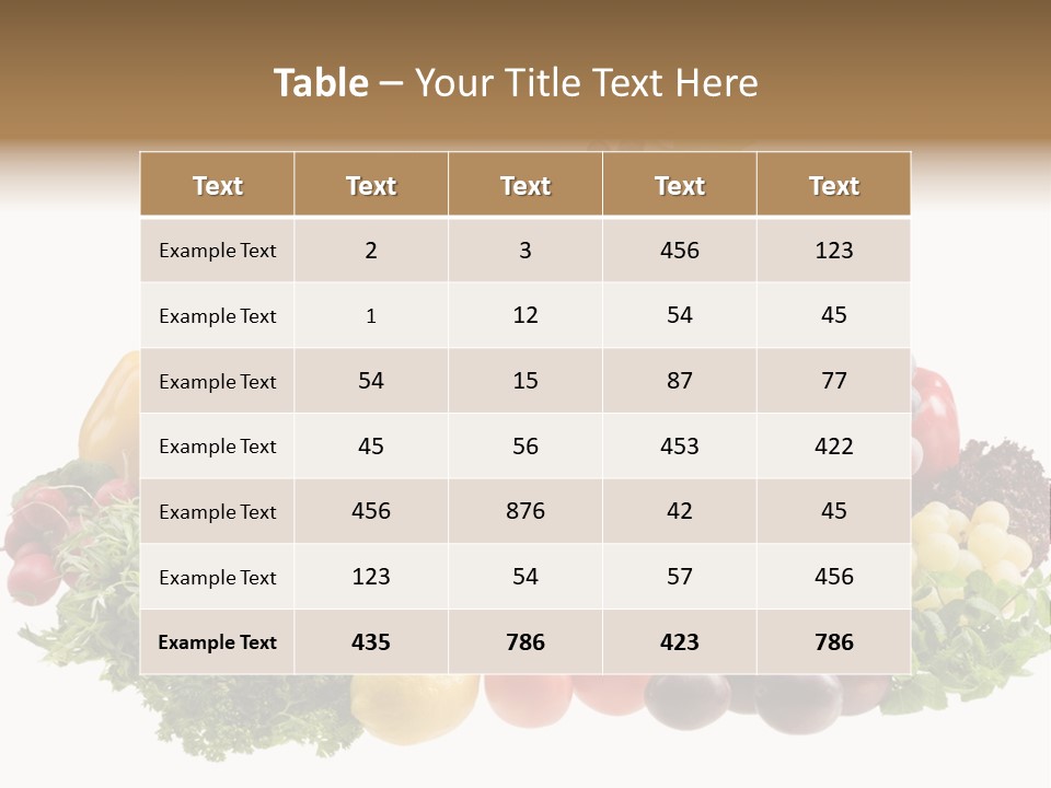 Fruits And Vegetables PowerPoint Template