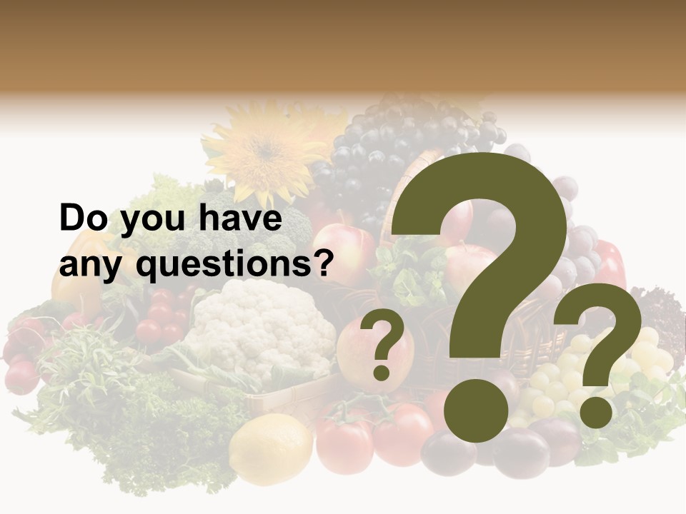 Fruits And Vegetables PowerPoint Template