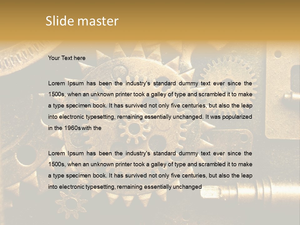 Old Mechanism PowerPoint Template