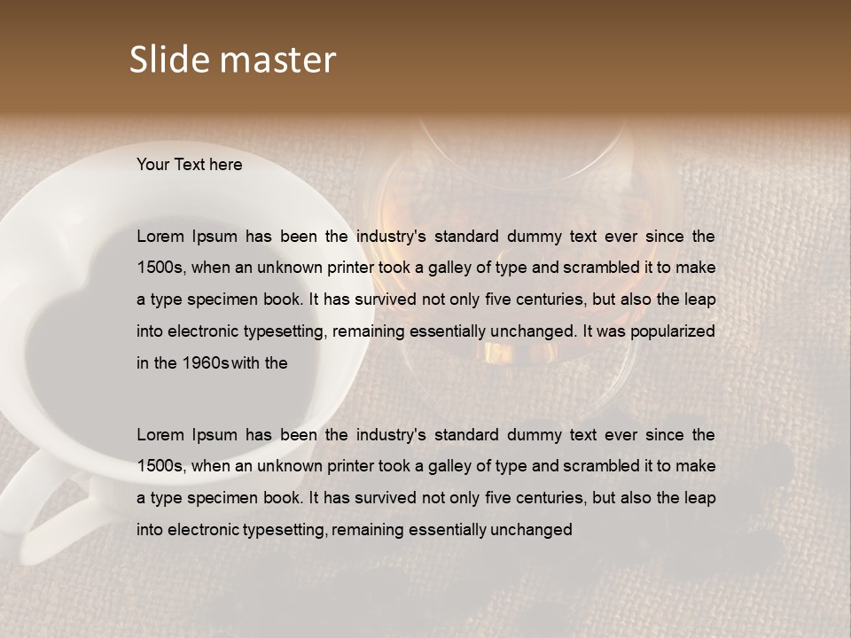 Brandy And Coffee PowerPoint Template