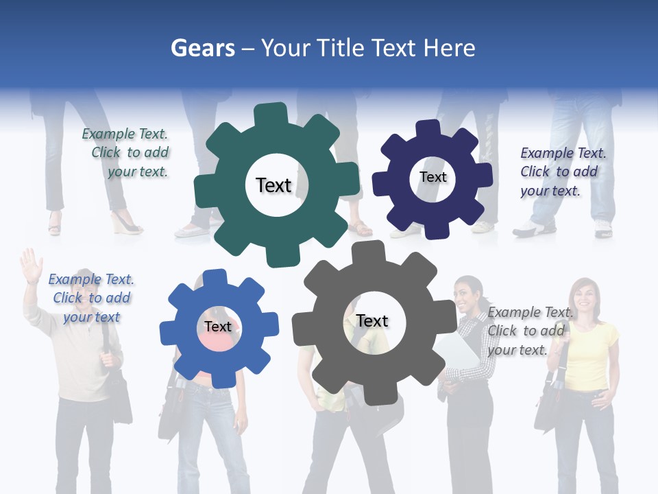 Students White Background PowerPoint Template