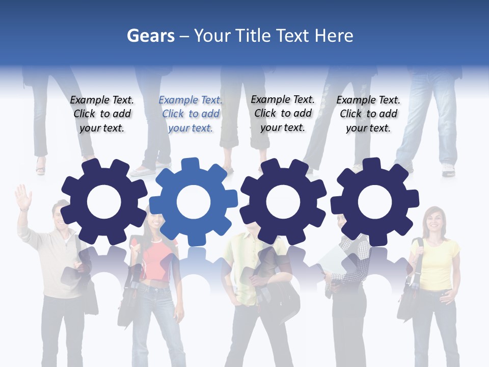 Students White Background PowerPoint Template