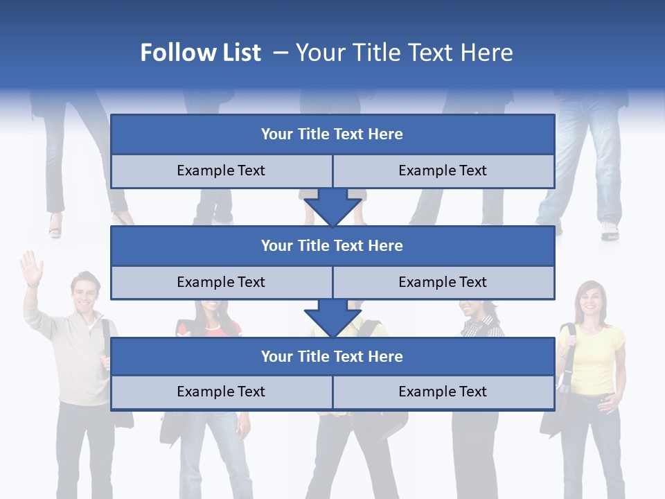 Students White Background PowerPoint Template