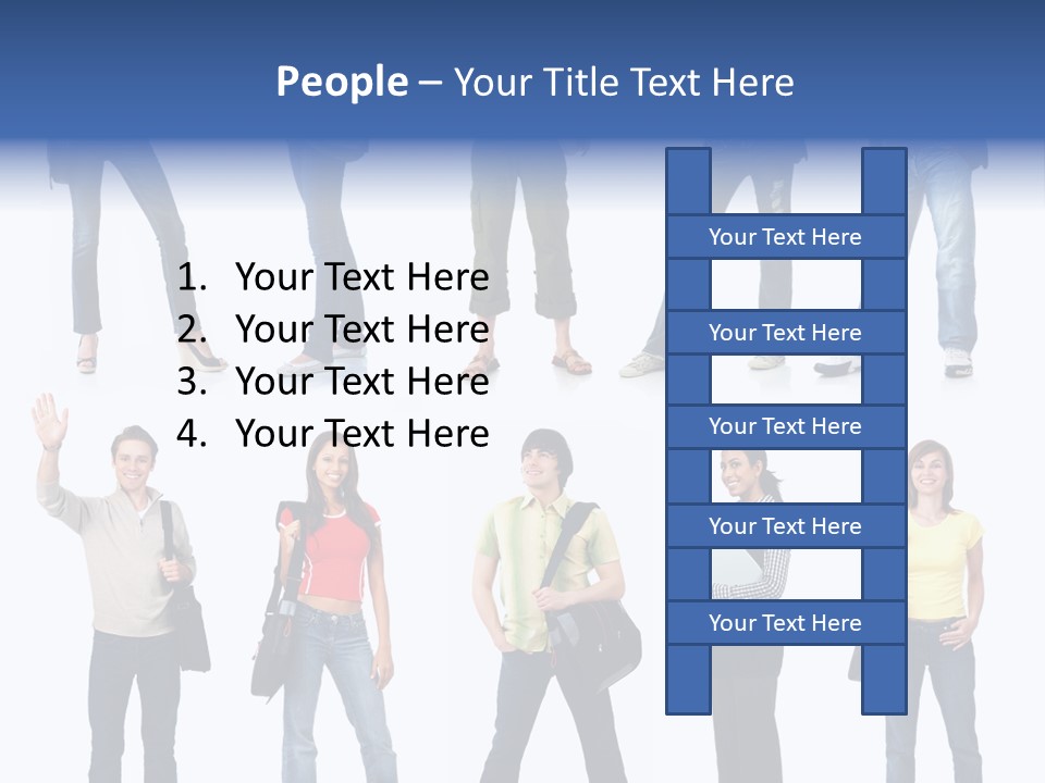 Students White Background PowerPoint Template