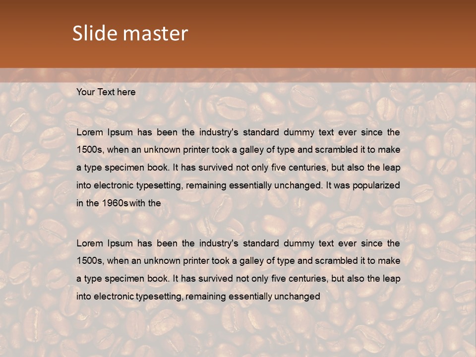 Canvas Coffee Smoke PowerPoint Template