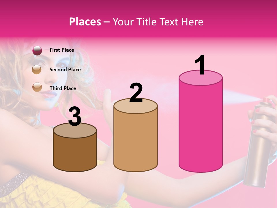 Spraying Hair PowerPoint Template