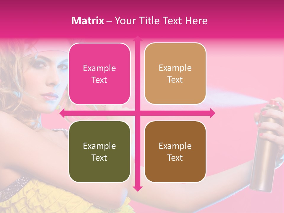 Spraying Hair PowerPoint Template