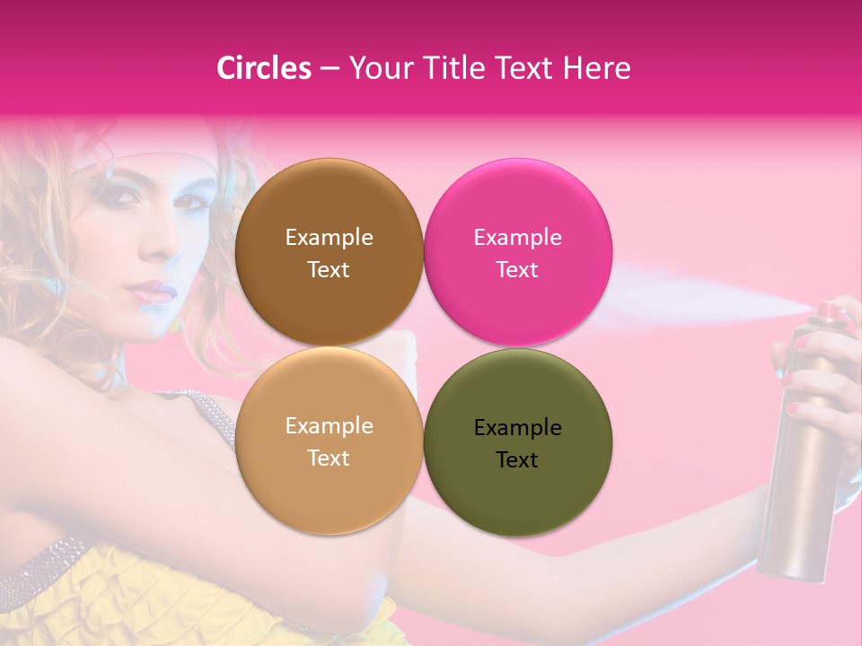 Spraying Hair PowerPoint Template