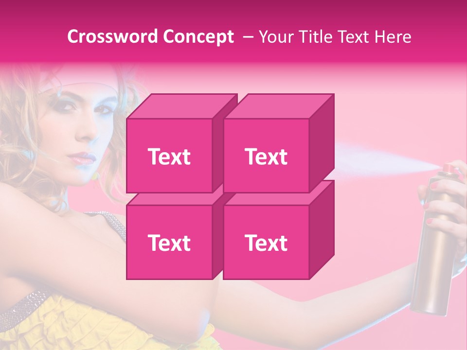 Spraying Hair PowerPoint Template