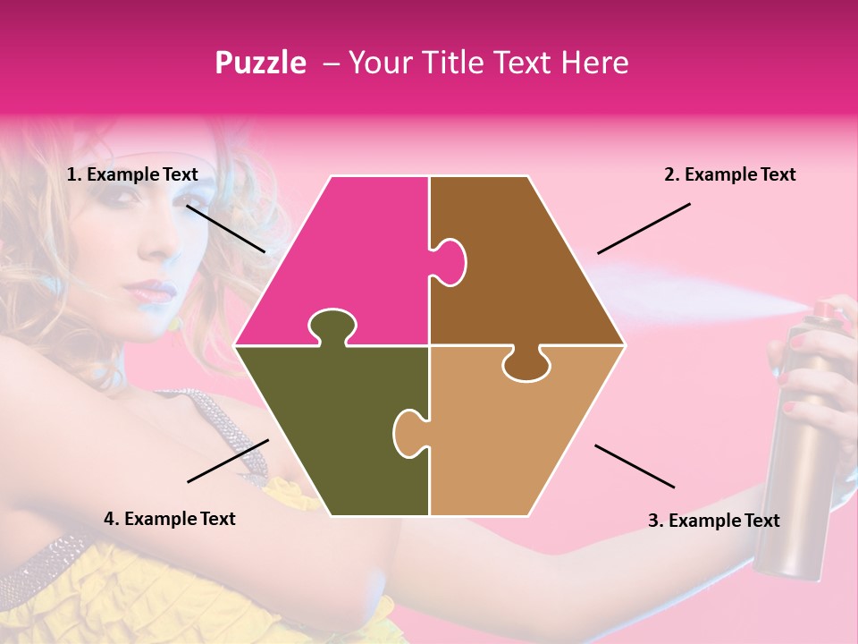 Spraying Hair PowerPoint Template