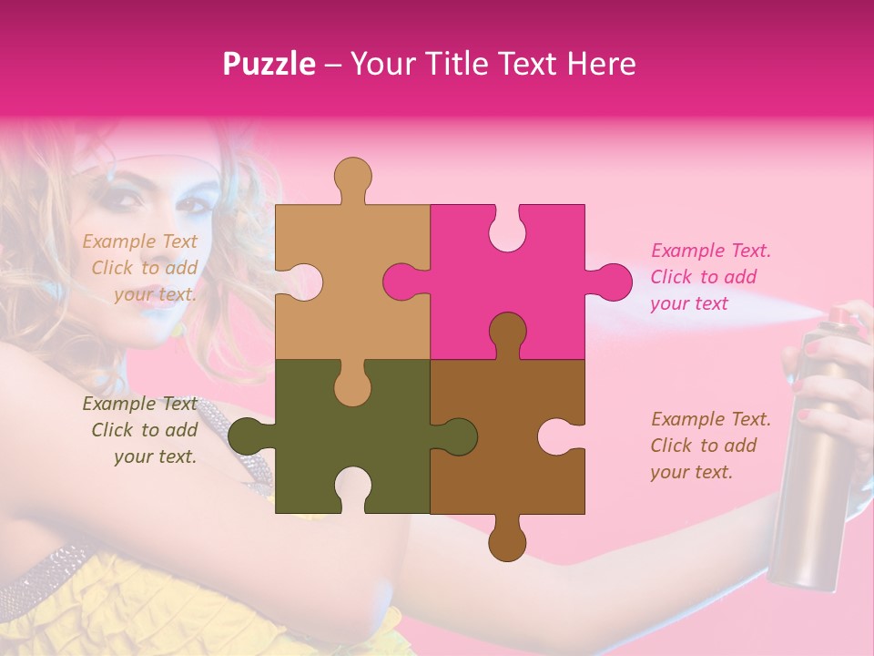 Spraying Hair PowerPoint Template