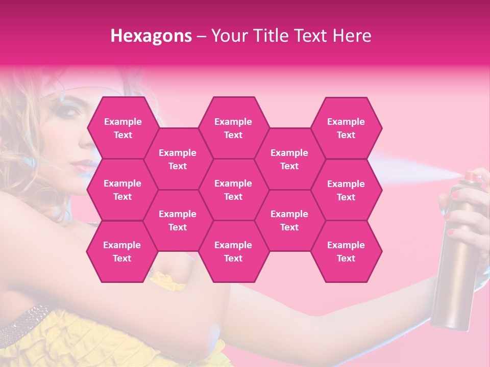 Spraying Hair PowerPoint Template