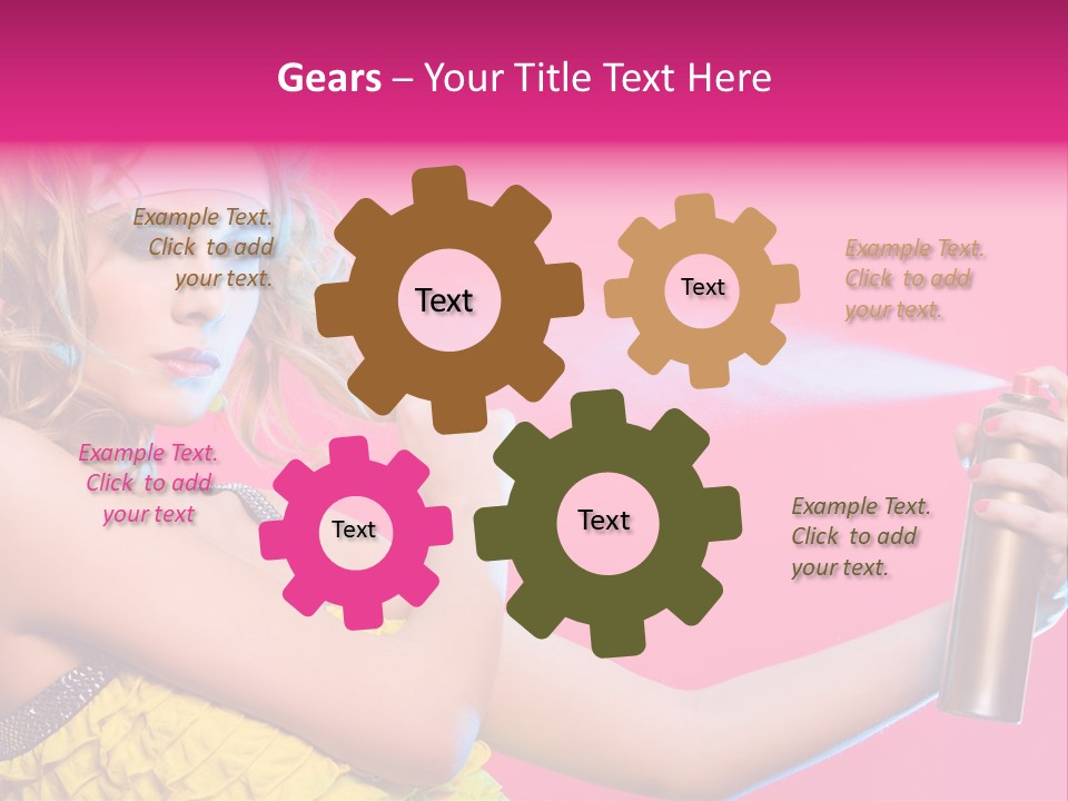 Spraying Hair PowerPoint Template