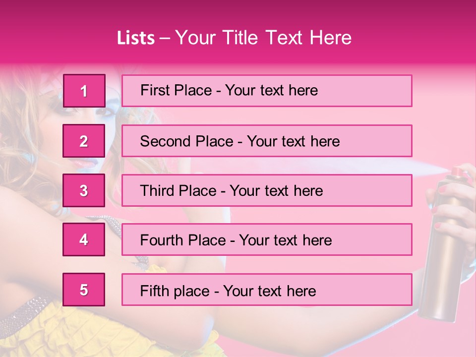 Spraying Hair PowerPoint Template