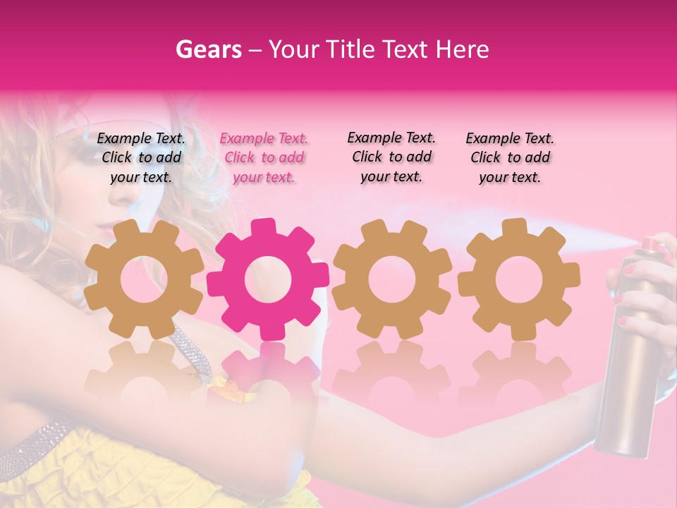 Spraying Hair PowerPoint Template