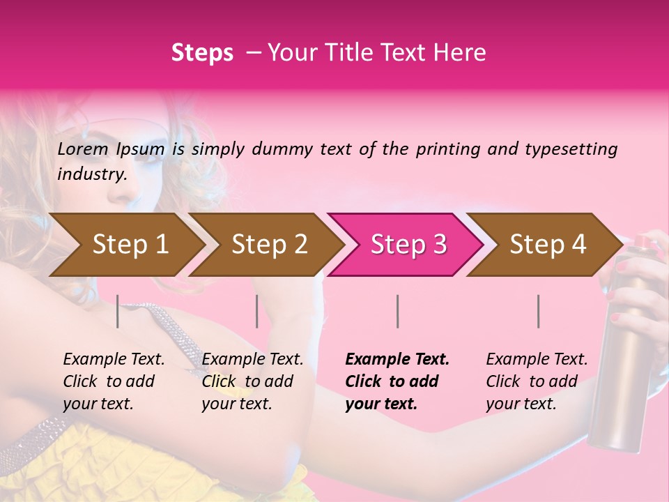 Spraying Hair PowerPoint Template