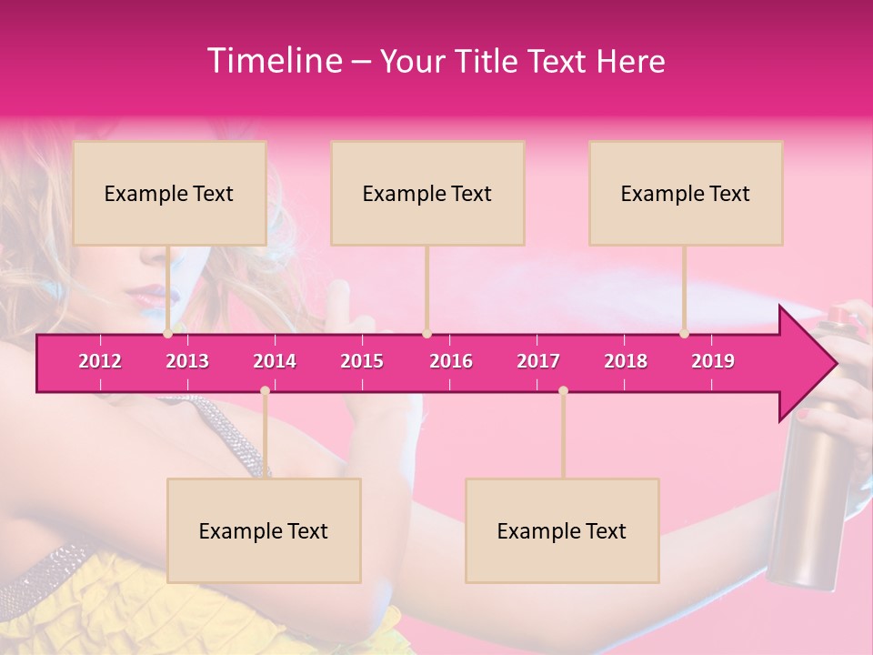 Spraying Hair PowerPoint Template