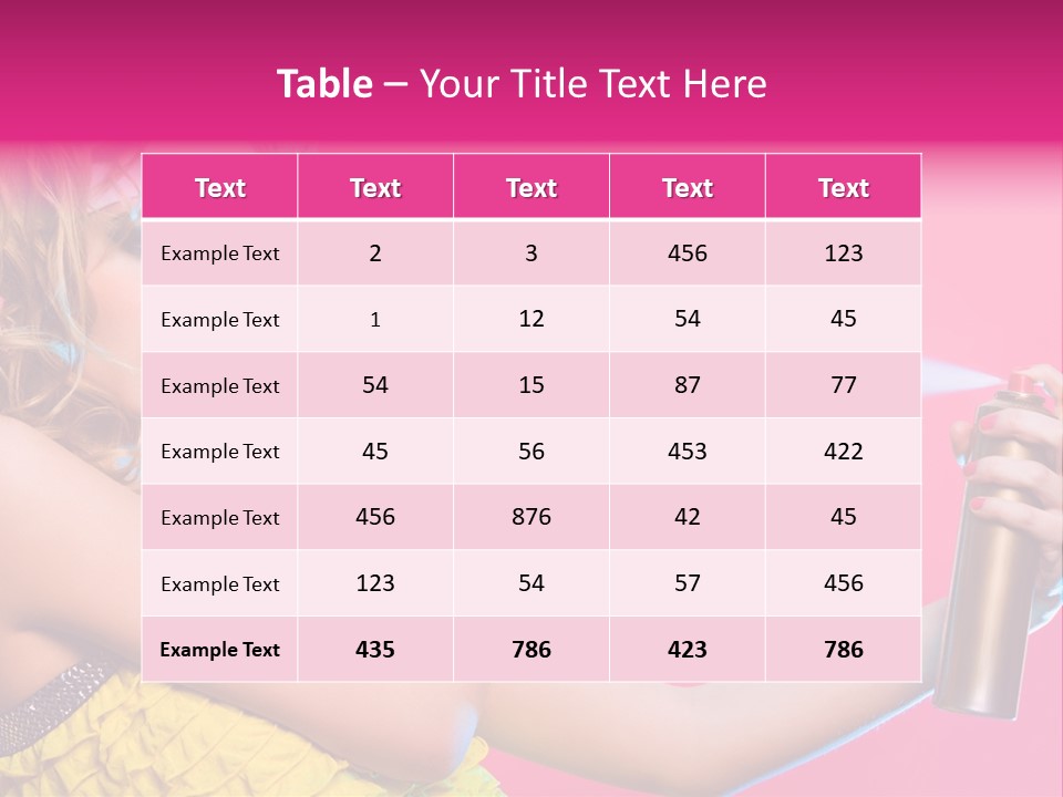 Spraying Hair PowerPoint Template