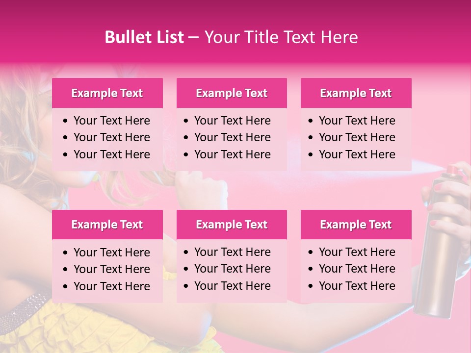 Spraying Hair PowerPoint Template