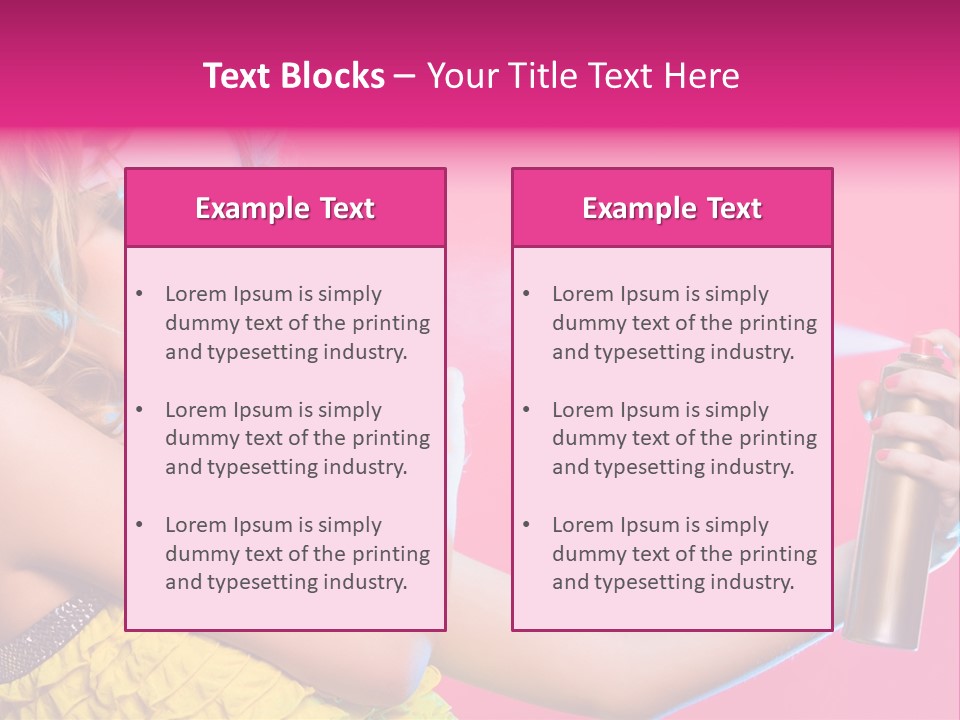 Spraying Hair PowerPoint Template
