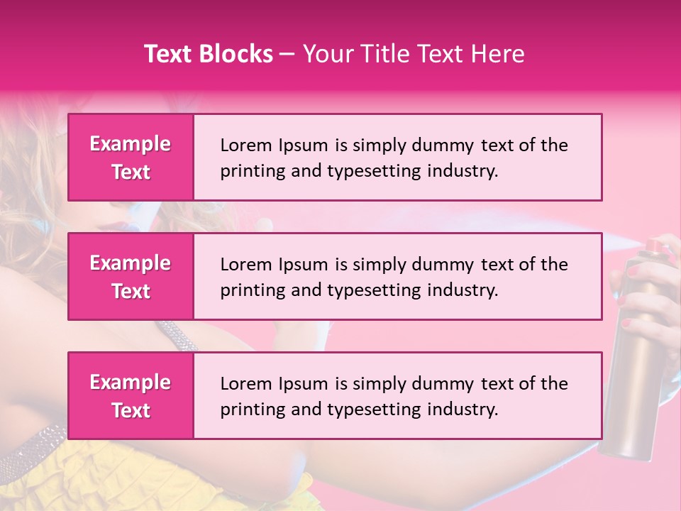 Spraying Hair PowerPoint Template