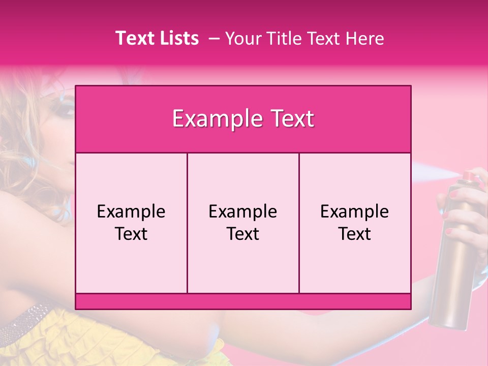 Spraying Hair PowerPoint Template