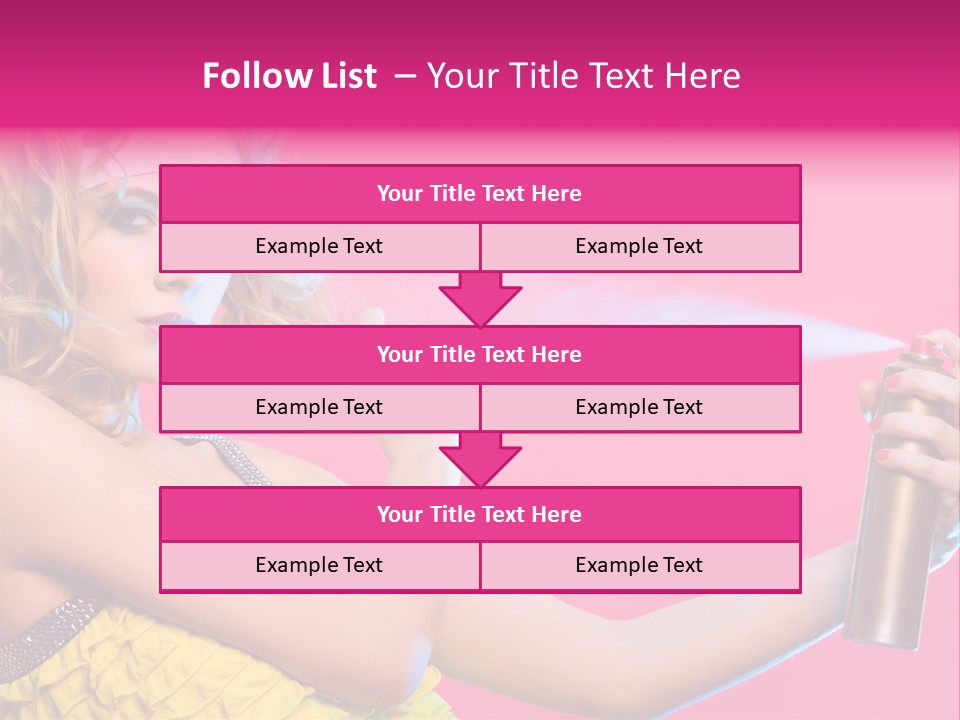 Spraying Hair PowerPoint Template