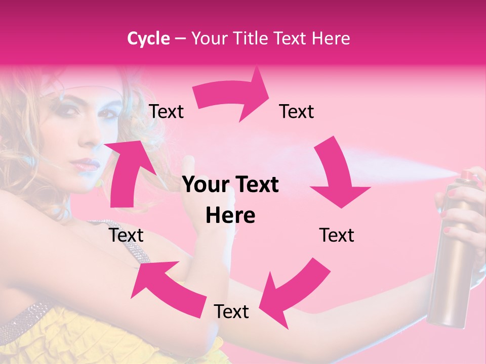 Spraying Hair PowerPoint Template