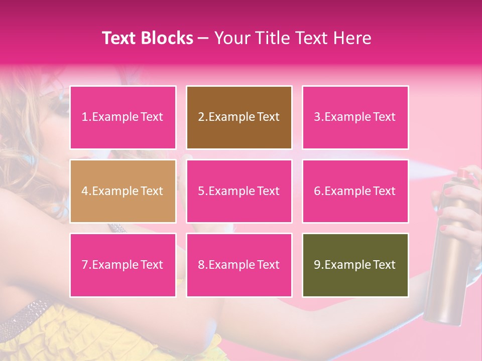 Spraying Hair PowerPoint Template