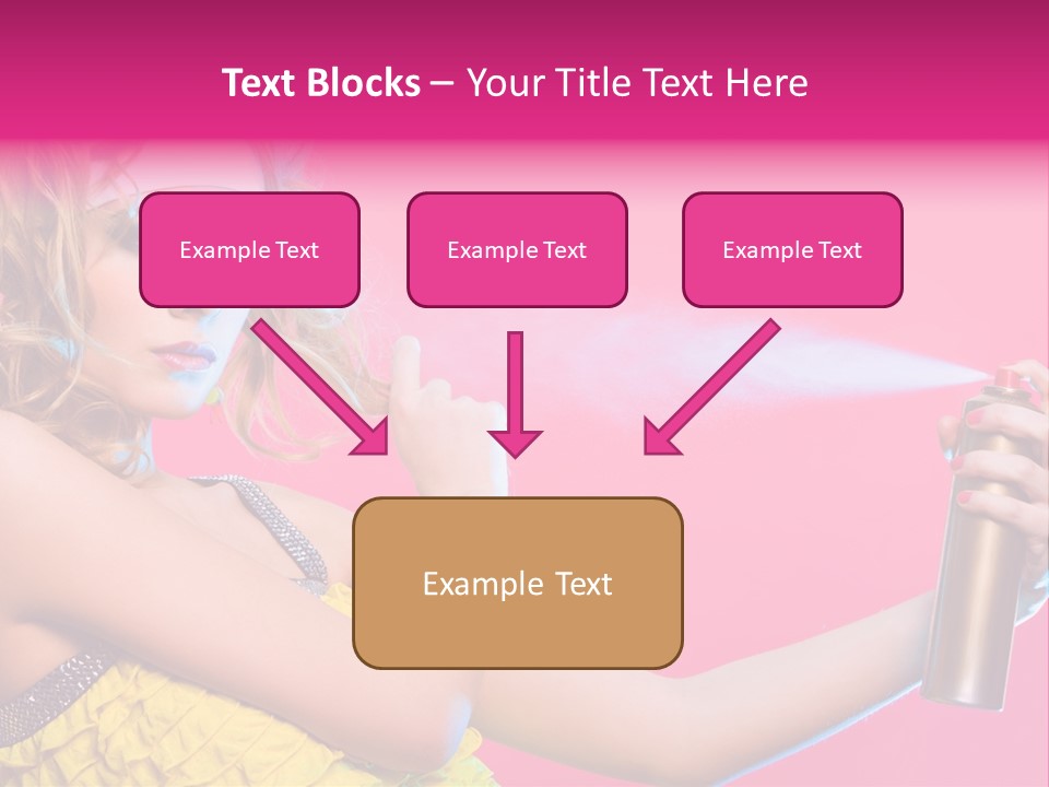 Spraying Hair PowerPoint Template