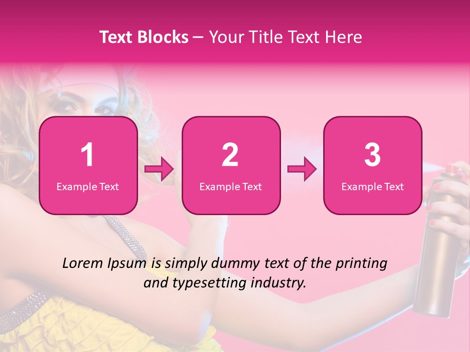 Spraying Hair PowerPoint Template