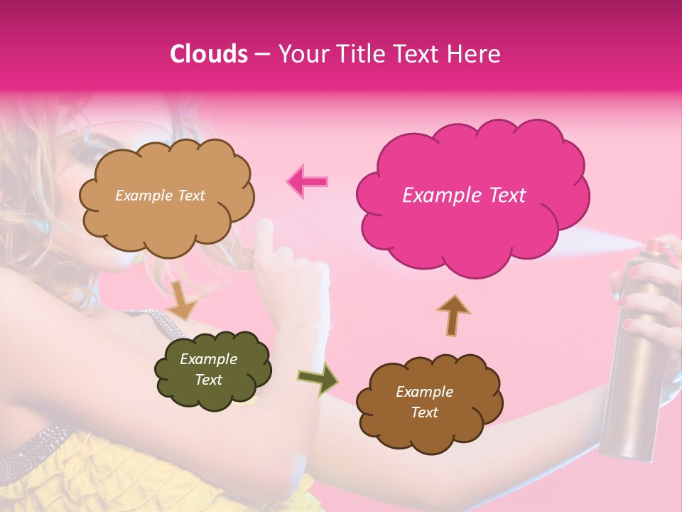 Spraying Hair PowerPoint Template