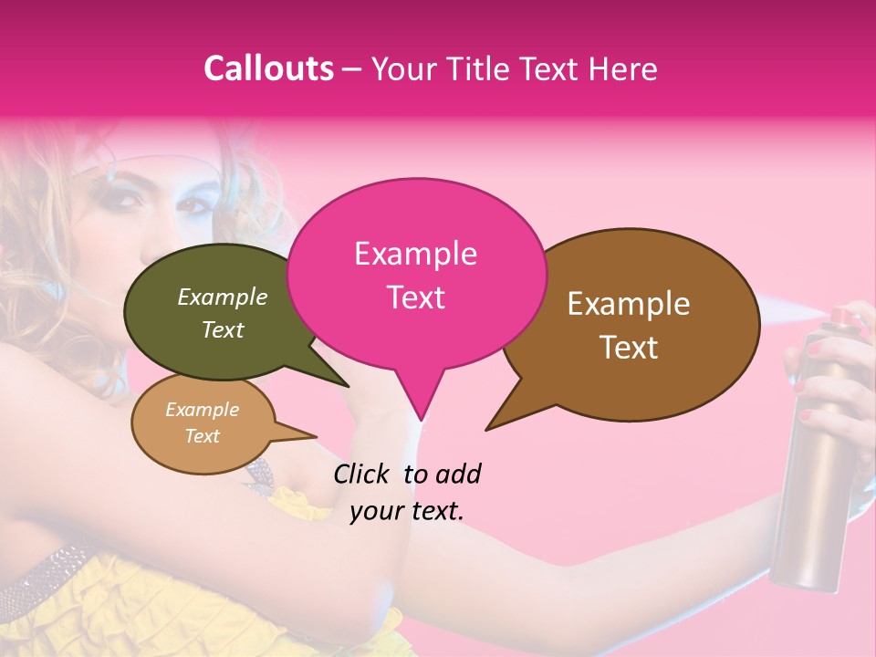 Spraying Hair PowerPoint Template