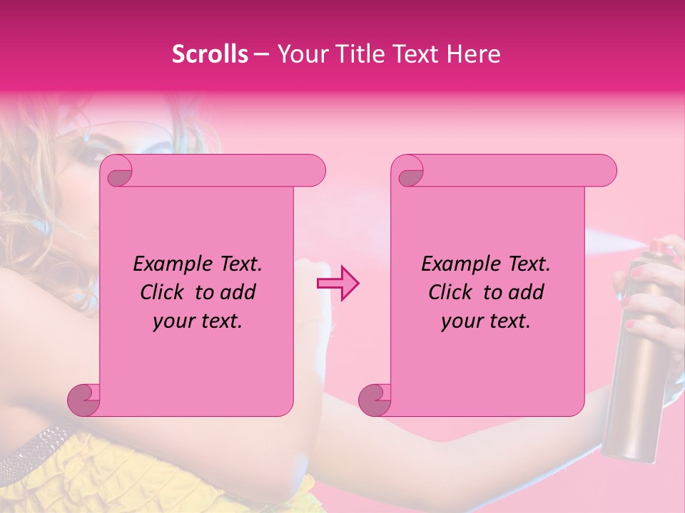 Spraying Hair PowerPoint Template