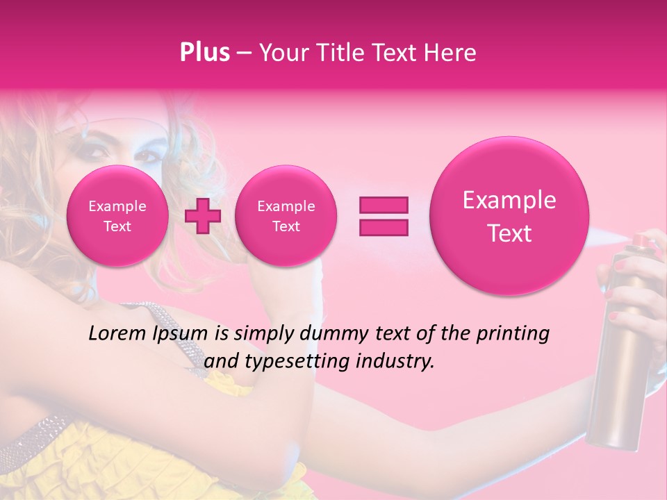 Spraying Hair PowerPoint Template