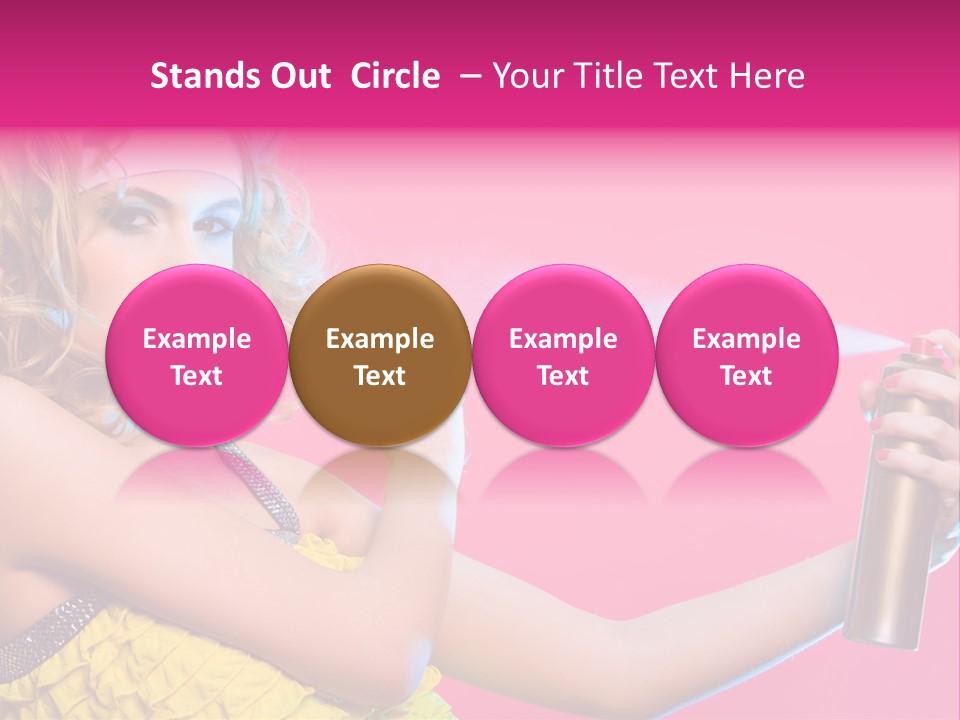 Spraying Hair PowerPoint Template