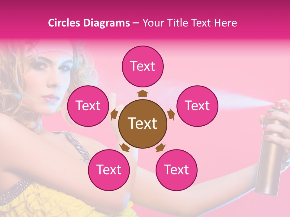 Spraying Hair PowerPoint Template