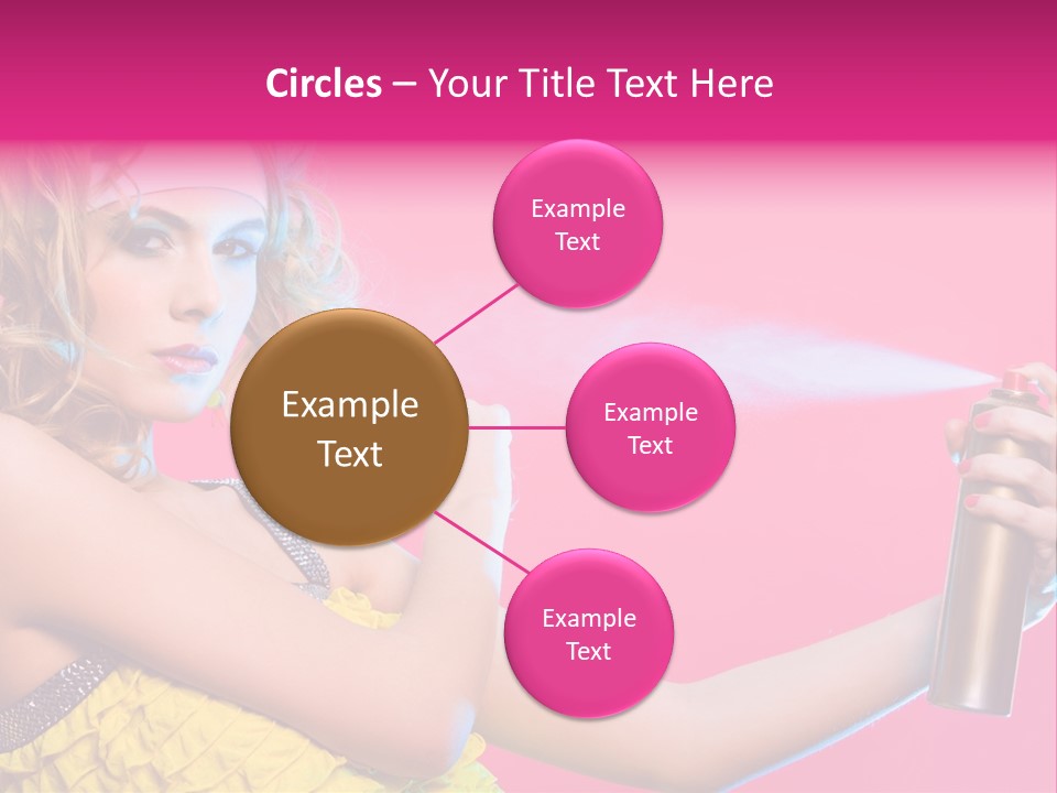 Spraying Hair PowerPoint Template