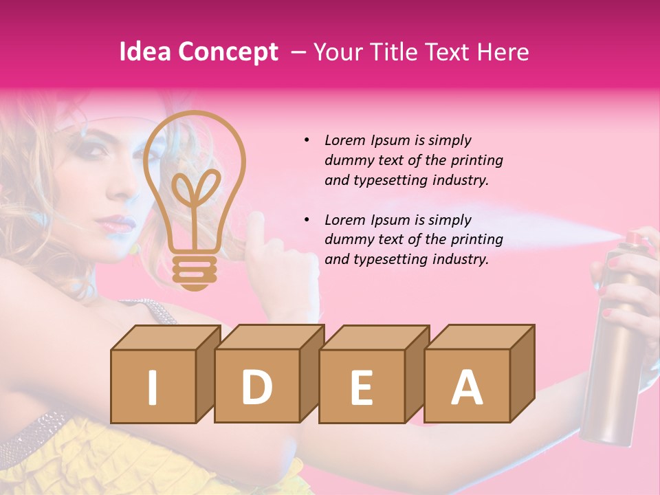 Spraying Hair PowerPoint Template