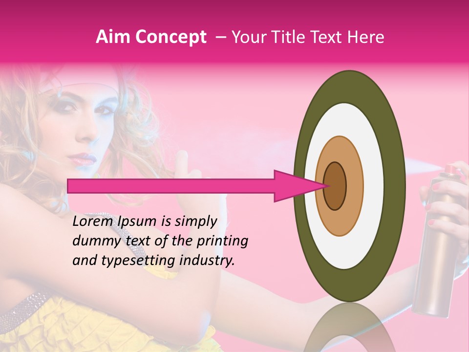 Spraying Hair PowerPoint Template